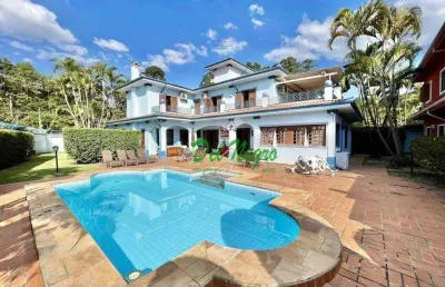 Casa com 6 dormitórios à venda, 528 m² - chácara vale rio cotia, granja viana.