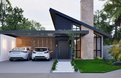 Casa moderna com 3 dormitórios e área de lazer completa
