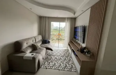 Apartamento à venda em várzea paulista-sp, no jardim maria de fátima, com 3 quartos e 2 vagas de garagem!