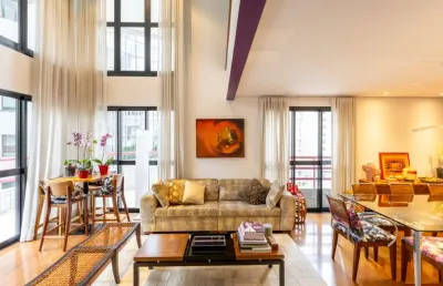 Agradável duplex para venda em itaim bibi com 3 quartos, sendo 2 suítes, 173m²