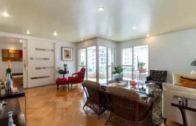 Versátil apartamento tipo para venda em moema com 3 quartos, sendo 3 suítes, 195m²