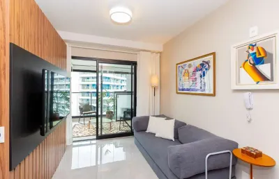 Elegante apartamento tipo para venda em moema com 1 quarto, sendo 1 suíte, 42m²
