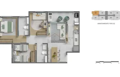 Apartamento com 3 quartos à venda na Rua Raimundo Barbosa Nogueira, Palmeiras de São José, São José dos Campos