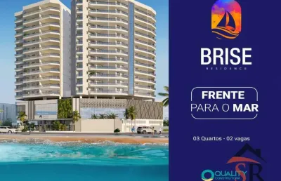 Lançamento frente para o mar 3 quartos (1 e 2 suítes) brise praia da cerca, guarapari/es