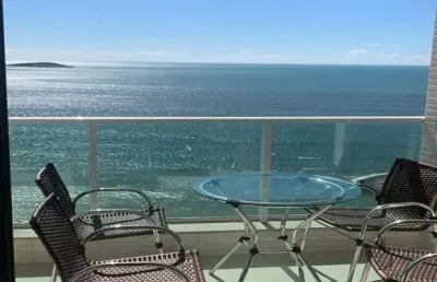 Apartamento frente para o mar 3 quartos (1 suíte) praia do morro, guarapari/es