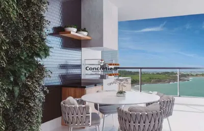 Apartamento com 3 quartos frente mar da praia do cerca - guarapari-es
