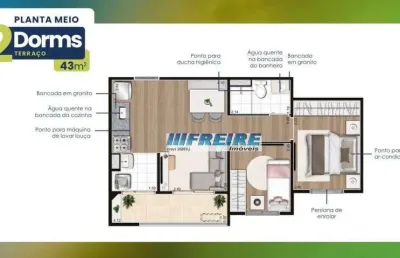 Apartamento com 2 dormitórios à venda, 43 m² por r$ 392.300,00 - campestre - santo andré/sp