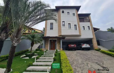 Casa com 5 dormitórios, 2 suites e garagem para 6 carros 460 m² por r$ 1.800.000 - granja viana – nova higienopolis - jandira/sp