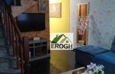 Sobrado à venda, 161 m² por r$ 690.000,00 - vila scarpelli - santo andré/sp
