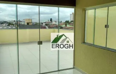Cobertura com elevador, 2 dormitórios à venda, 82 m² por r$ 470.000 - vila curuçá - santo andré/sp
