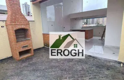 Cobertura com 2 dormitórios, 202 m² - venda por r$ 620.000,00 ou aluguel por r$ 4.300,00/mês - campestre - santo andré/sp