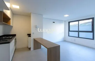 Apartamento 1 dormitório sendo suíte semi - mobiliado