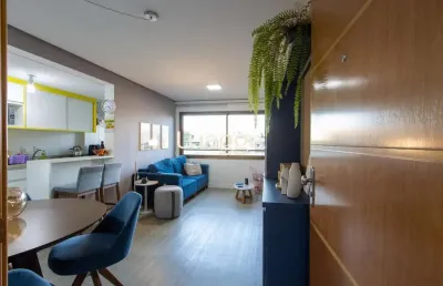 Apartamento de 62m², 2 dormitórios com suíte, churrasqueira, vaga coberta, infraestrutura completa, na zona sul de porto alegre.