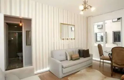Apartamento mobiliado para locação no bairro centro - 54m² área privativa - piso laminado - 01 quarto