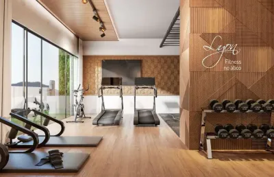 Apartamento moderno 2 quartos (1 suíte) com sacada, churrasqueira e garagem.