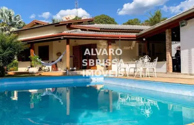 Casa com piscina à venda no condomínio campos de santo antônio itu sp - estuda permuta