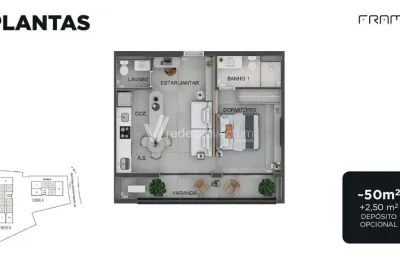 Apartamento com 1 quarto à venda na rua rafael andrade duarte, 208, nova campinas, campinas, 50 m2 por r$ 789.000