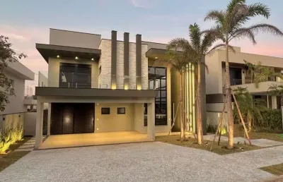 Casa alto padrão á venda no condomínio alphaville dom pedro i em campinas - sp