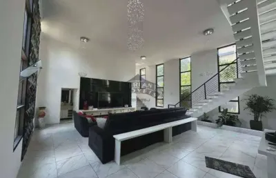 Casa sobrado alto padrão à venda no condomínio nova higienópolis no jardim do golf i em jandira - sp