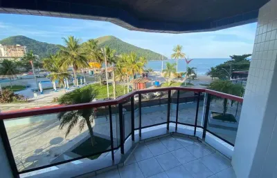 Apartamento para locação frente mar, no melhor da martim de sá, caraguatatuba - sp