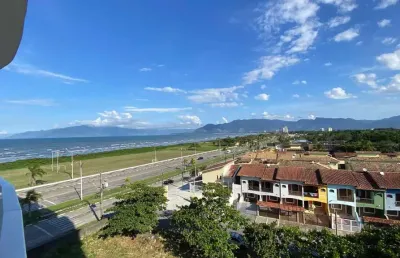 Frente mar, apartamento com 02 dorms, aruan, caraguatatuba