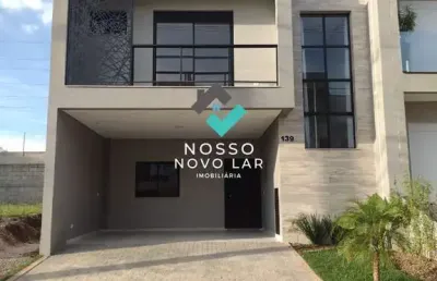 Vende-se sobrado excelente de alto padrão 03 quartos com uma suíte duas vagas cobertas com 140,00m² - em são josé dos pinhais residencial foggiatto.