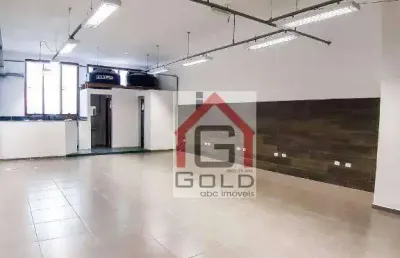 Salão para alugar, 140 m² por r$ 4.397,17/mês - parque das nações - santo andré/sp