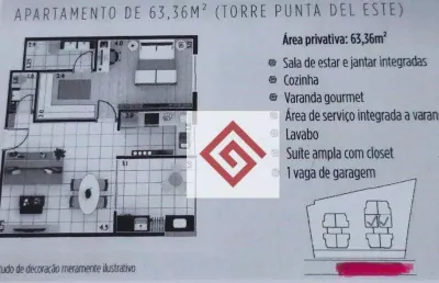 Apartamento com 2 dormitórios à venda, 63 m² por r$ 530.000,00 - parque das nações - santo andré/sp