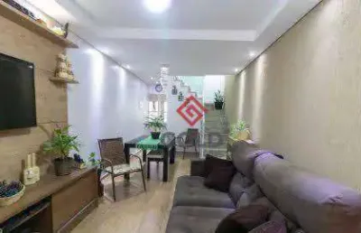 Sobrado com 3 dormitórios à venda, 82 m² por r$ 760.000,00 - vila pires - santo andré/sp