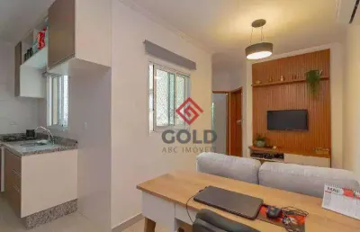 Cobertura com 2 dormitórios à venda, 79 m² por r$ 580.000,00 - vila scarpelli - santo andré/sp