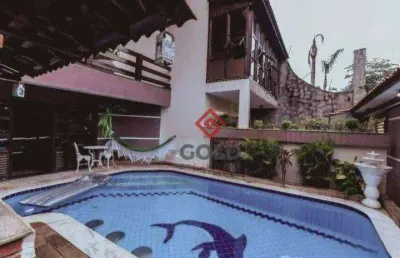 Sobrado com 5 dormitórios, 609 m² - venda por r$ 3.517.000,00 ou aluguel por r$ 26.300,00/mês - parque dos pássaros - são bernardo do campo/sp