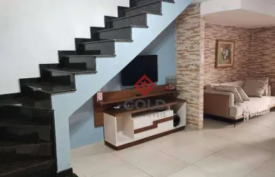 Sobrado com 3 dormitórios à venda, 150 m² por r$ 590.000,00 - vila camilópolis - santo andré/sp