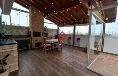 Cobertura com 2 dormitórios à venda, 114 m² por r$ 660.000,00 - jardim paraíso - santo andré/sp