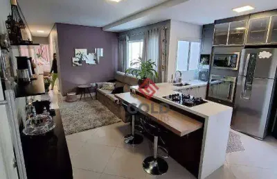 Cobertura com 3 dormitórios à venda, 140 m² por r$ 640.000,00 - vila valparaíso - santo andré/sp
