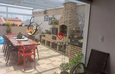 Cobertura com 3 dormitórios à venda, 148 m² por r$ 750.000,00 - vila curuçá - santo andré/sp