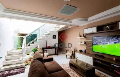 Sobrado com 3 dormitórios à venda, 118 m² por r$ 750.000 - utinga - santo andré/sp