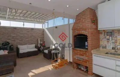 Sobrado com 3 dormitórios à venda, 129 m² - utinga - santo andré/sp