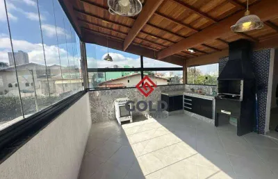 Cobertura para alugar, 96 m² por r$ 3.482,00/mês - bangu - santo andré/sp