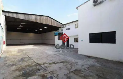 Galpão para alugar, 420 m² por r$ 15.417,00/mês - vila valparaíso - santo andré/sp