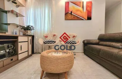 Cobertura com 3 dormitórios à venda, 138 m² por r$ 589.000,00 - vila pires - santo andré/sp