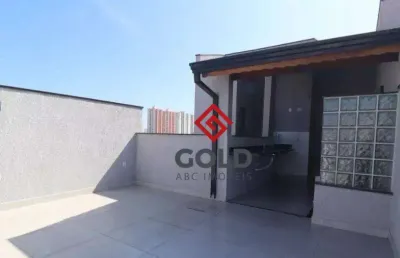 Cobertura com 2 dormitórios à venda, 80 m² por r$ 412.000,00 - vila vilma - santo andré/sp