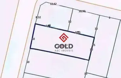 Terreno à venda, 245 m² por r$ 435.000,00 - jardim utinga - santo andré/sp