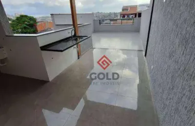 Cobertura com 2 dormitórios para alugar, 100 m² por r$ 3.330,00/mês - parque novo oratório - santo andré/sp
