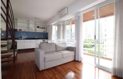 Apartamento duplex com 2 dormitórios à venda, 95 m² por r$ 720.000,00 - morumbi - são paulo/sp