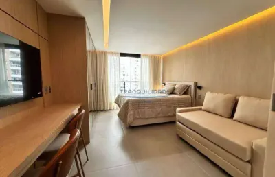 Apartamento para alugar, 30 m² por r$ 7.000,00/mês - itaim bibi - são paulo/sp