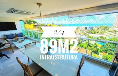 Apartamento de 2 quartos revertido 3/4 à venda em pituaçu, salvador-ba, com vista mar e infraestrutura completa! venha conferir!
