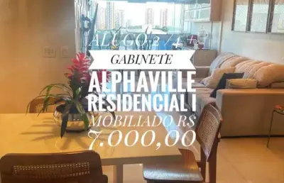 Apartamento mobiliado no condomínio alpha park para locação em alphaville i, salvador: 2 quartos, 1 suite, 1 sala e mais!