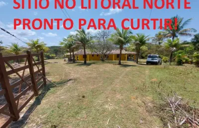 Venda de sítio em subauma, salvador-ba: 3 quartos, 1 suíte, 2 banheiros, 2 vagas de garagem, 150m² de área. 80 mil m² de terreno, r$400 mil.