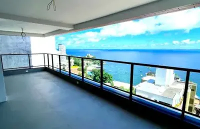 Mansão carybé: apartamento de luxo na barra, salvador-ba  3 suítes, vista mar espetacular  155m²  2 vagas de garagem  imperdível!