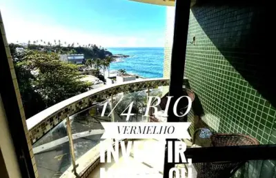 Apartamento à venda no rio vermelho, salvador-ba: 1 quarto, 37m², vista mar, lazer completo. agende sua visita!
